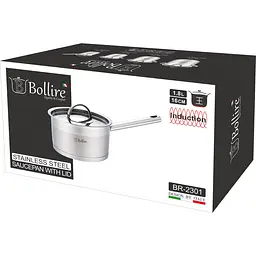 Ківш з кришкою Bollire Catania, 16 см, 1,8 л (BR-2301) - мініатюра 3