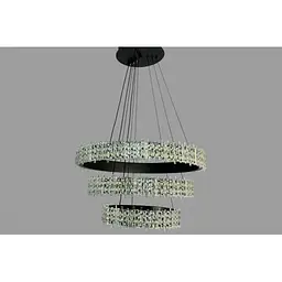 Люстра підвісна Linisoln 1535-50*40*30 BK метал, акрил, круги 50-40-30 см, LED-стрічка, 80 Вт - мініатюра 4