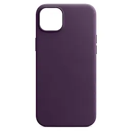 Кожаный чехол-панель для Apple iPhone 14 Plus, FAKE Leather Case, фиолетовый, искусственная кожа, премиум, противоударный, защита всего корпуса, с мягкой подкладкой, поддержка MagSafe и беспроводной зарядки, ArmorStandart (ARM64395)