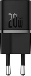 Зарядний пристрій Baseus GaN5 Fast Charger mini 1C 20W EU black (CCGN050101) - мініатюра 2