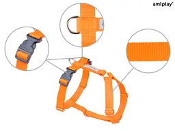 Шлейка для собак Amiplay Guard Samba XS 16-25* 25-32* 1 см - помаранчева