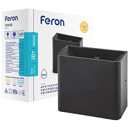 Архітектурний світлодіодний накладний світильник Feron DH028 3Вт 4000K чорний
