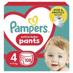 Підгузки Pampers трусики Maxi Pants Розмір 4 (9-15 кг) 108 шт (8006540069448) - мініатюра 1