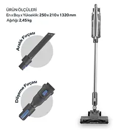 Пилосос Kumtel HVC-14 Inox&Black (стік ручний) - мініатюра 3
