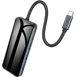 Hub-розгалужувач Type-C Hoco Easy Show HB15 to USB3.0x3 / HDMI / Type-C PD, 67W