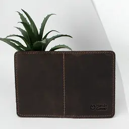 Подарунковий набір чоловічий в коробці Handycover №43 (коричневий) ключниця, обкладинка ID паспорт - мініатюра 6