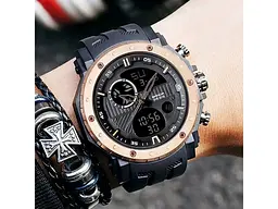 Чоловічий наручний годинник 6012 Black-Cuprum Sanda acs0030971 - мініатюра 3