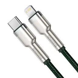Кабель Baseus Cafule Metal Type-C to Lightning PD 20W (2m) green (CATLJK-B06) - мініатюра 2