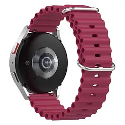 Браслет Hump для Samsung Gear Sport - темно-червоний ширина кріплення 20мм силікон Watchbands (W37-6WB93533476) - мініатюра 2