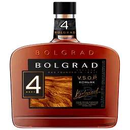 Бренді України Bolgrad VSOP 4 зірки 40% 0.5 л (490007)