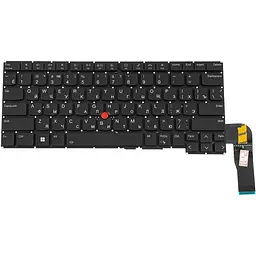 Клавіатура для ноутбука LENOVO (ThinkPad: E14 Gen 5) rus, black, без фрейму, підсвічування клавіш (ОРИГІНАЛ) - мініатюра 2