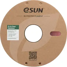 Пластик для 3D-принтера eSUN PLA Clear Rainbow 1,75mm 1kg PINK-Crystal (PLA-CLRB175O-CP1P1) - мініатюра 2