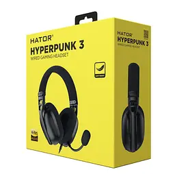 Игровые наушники с микрофоном HATOR ESH-01B HYPERPUNK 3 Hi-Res Black - мініатюра 10