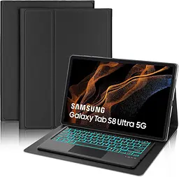 Чохол для клавіатури FOGARI Samsung Galaxy Tab S8 Ultra 14,6'' | Клавіатура трекпада з 7-колірним підсвічуванням для Samsung