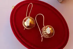 Сережки Xuping Jewelry кулі 3.5 см золотисті