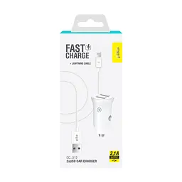 Зарядний пристрій Piko CC-312 (2xUSB, 3.1 А) + кабель Lightning (1283126538810) - мініатюра 2