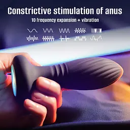 Анальна пробка - Thrusting Anal Plug Black - мініатюра 9