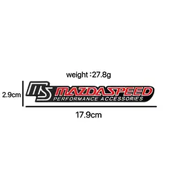 Емблема напис Mazda MS Червона 179×29мм алюміній (на скотчі) - мініатюра 2
