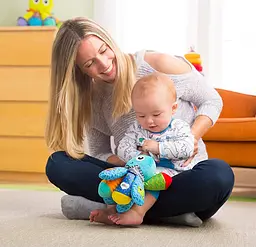 М'яка іграшка-підвіска Lamaze Восьминіг з пищалкою та дзеркальцем (L27514) - мініатюра 5