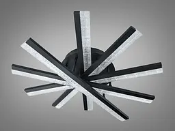 LED-люстра Diasha MX3068/5BK 70W, 5 світлових планок, 3 кольори світла, Ø61 см, настінний вимикач - мініатюра 4