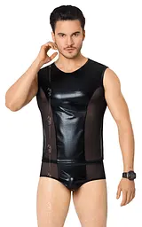 Комплект чоловічої білизни Softline Shirt and Shorts 4605, M/L (чорний)