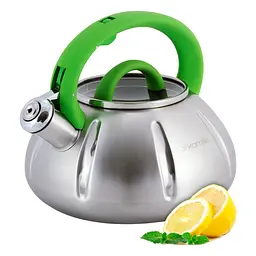 Чайник зі свистком Kamille KM-0671 3л зелений - мініатюра 5