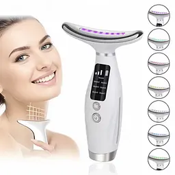  Масажер для шиї та обличчя з підігрівом NeckLift Pro 7 в 1 LED - мініатюра 9