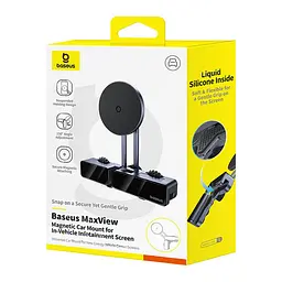 Холдер Baseus MaxView Magnetic Car Mount for In-Vehicle Infotainment Screen Сірий - мініатюра 2