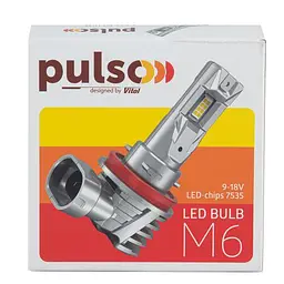 Лампи PULSO M6-H7/LED-chips 7535/9-18v/2x28w/6000Lm/6500K