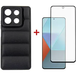 Чохол до мобільного телефона Dengos Kit for Xiaomi Redmi Note 13 5G case + glass (Black) (DG-KM-58)