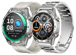 Розумний годинник Haylou Solar 5 (LS20) (2 ремінці Silicone + Stainless steel) сріблясті - мініатюра 2