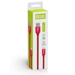 Дата кабель USB 2.0 AM to Micro 5P 1.0m 2.1А red ColorWay (CW-CBUM002-RD) - мініатюра 3