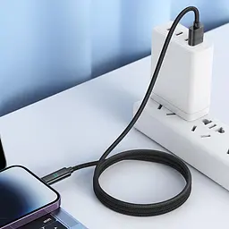Дата кабель Hoco U127 Power USB to Lightning (1.2m) Black - мініатюра 4