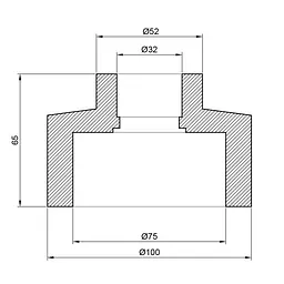 Муфта PPR Thermo Alliance 75х32 перехідна DSB116