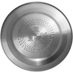 Чайник Kamille з нержавіючої сталі зі свистком 2.5 л сірий (KM-1099-GR) - мініатюра 3