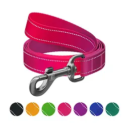 Повідець для собак WAUDOG Nylon Mono, світловідбивний M рожевий (52187) - мініатюра 2