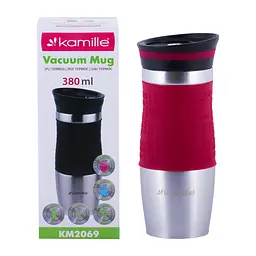 Термокухоль Kamille KM-2069 380мл червоний - мініатюра 6