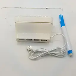 LED годинник з дошкою для записів і маркером 4 USB Синє підсвічування - мініатюра 9