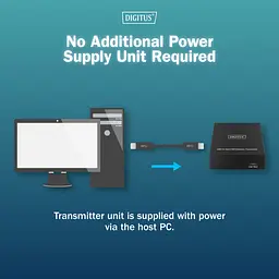 Подовжувач Digitus USB 3.2 Gen1, для використання з кабелем Cat6A, до 100 м, 3 х USB-A, 1 x USB-C, чорний - мініатюра 5
