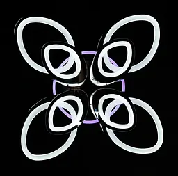Люстра стельова LED Splendid Ray LK232/4+4+A, 240W, білий, сучасний стиль з пультом, димер - мініатюра 7