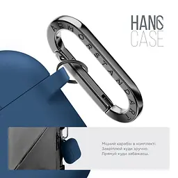 Силіконовий чохол для навушників Apple AirPods Pro 3, Hang Case, синій, ультратонкий захисний кейс товщиною 2 мм, захист від подряпин, пилу та ударів, компактний, з карабіном для кріплення, ArmorStandart (ARM88273) - мініатюра 4
