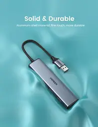 USB-хаб Ugreen CM473 USB 3.0 to 4-Port USB 3.0 Hub Space Gray (20805) - мініатюра 3