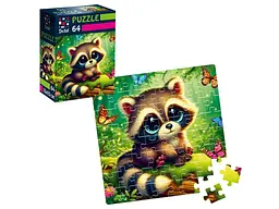 Пазли VLADI TOYS Єнот з метеликами DT1234-12 - мініатюра 2
