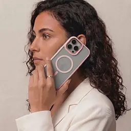 Чехол для Apple iPhone 15 Pro, Uniq MagCase, розовый, противоударный, панель-накладка с MagSafe, ударопрочный TPU+PC, с магнитом MagSafe, поддержка полноценной беспроводной зарядки, ArmorStandart (ARM75289) - мініатюра 5