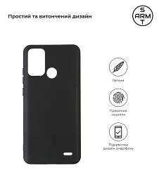Чохол ArmorStandart Matte Slim Fit для ZTE Blade A52 Black - мініатюра 2