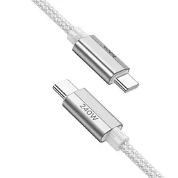 Дата кабель Hoco U134 Primero Type-C to Type-C 240W (1.8m) Gray - мініатюра 4