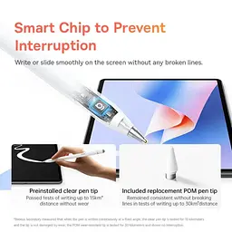Стилус Baseus Wise Writing HN1 Universal Version Wired Charging 2-in-1 Stylus For HUAWEI/XIAOMI Moon White (With Type-C Cable*1 and Tip*1 and Palm Re (B0004F01) - мініатюра 5