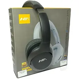 Бездротові навушники Nia 900BTR Bluetooth з функцією FM-радіо Black - мініатюра 4