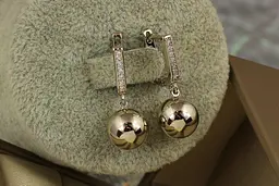 Сережки Xuping Jewelry кульки 10 мм 2.5 см сріблясті - мініатюра 3