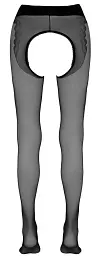 Колготки Cottelli Collection Crotchless Tights 4 чорний - мініатюра 6